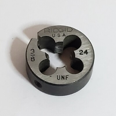 #ad RIDGID 38395 3 8quot; 24 UNF Alloy Bolt Threader Button Die FOR RIAID OO RB amp; THREE $39.00