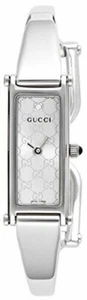 Montre pour femme GUCCI série 1500L cadran argent diamant acier inoxydable YA015563