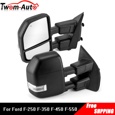 Towing Mirrors For 2017-2020 Ford F-250 Super Duty Power Heated LED Signal LH RH