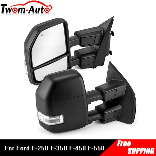 Towing Mirrors For 2017-2020 Ford F-250 Super Duty Power Heated LED Signal LH RH
