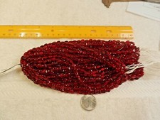 RED HEART BEADS, CZECH PRESSED GLASS. FREE SHIPPING