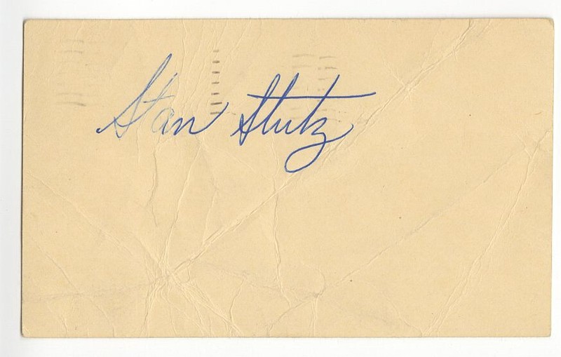 Stan Stutz 1st Year NBA 1946 NY Knicks Baltimore Bullets Signed AUTO GPC D.1975