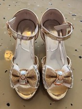Kids Girls Fashion Open Toe Sweet Bowknot Princess Dance Shoes Size 32/big Kid 1