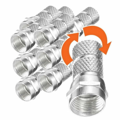 10 Stück Schwaiger F Stecker für Koax Kabel 6,5 mm (R-023)