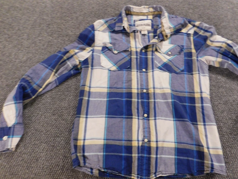 Ditch Plains Mens Shirt Large Blue plaid  button down - Image 2 of 4