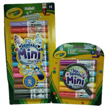 Crayola Washable Felt Tip Mini Markers Pip Squeaks 7pk/14pk