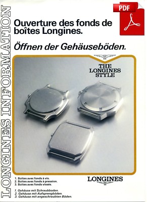 LONGINES Technische Dokumentation - Opening Watch Caseback - PDF - 8Seiten