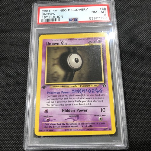 Unown [O] (1st Edition) graded PSA 8 for sale on eBay