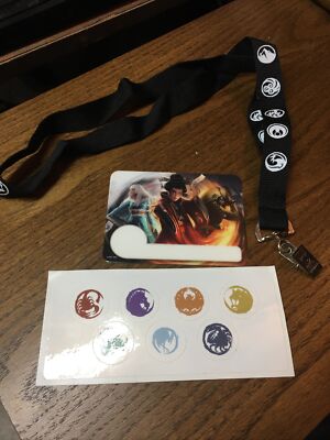 legends of the five rings Fantasy Flight  New Lanyard Name tag Unused Stickers