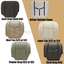 For 2003-2006 Chevy Silverado GMC Sierra Replacement Bottom Seat Cover / Foam