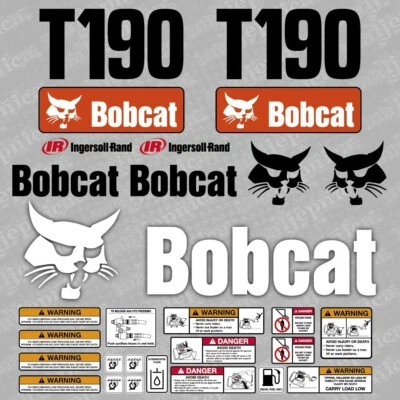 Bobcat T190 Lader Aftermarket Aufkleber / Ersatzaufkleber Set - Bild 1 von 3