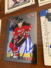 New jersey Devils Tom Chorske Signed 1996 Score Card