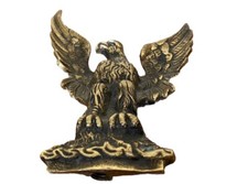 VTG Brass Eagle Finial Pole Topper Made In England 5” H 4” W