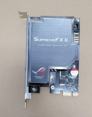 Republic of Gamers SupremeFX II 拡張カード Asus ROG SupremeFX II PCIe Sound Card P5E DELUXE GREEN | eBay