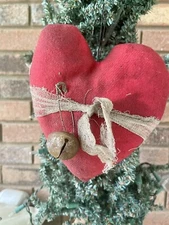Heart Ornament Primitive Valentine’s Day Farmhouse Rustic Decor NEW