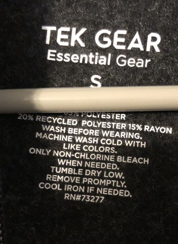 Tek Gear Fleece Jacket Solid Men’s Small NWT - Picture 3 of 6