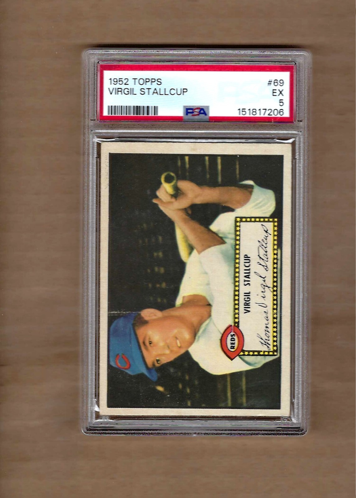 1952  TOPPS  VIRGIL  STALLCUP  #  69   PSA  5