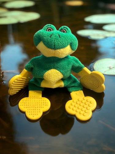 VTG Munchkin Frog Teether Toy HTF 1998