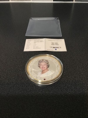 QUEEN ELIZABETH II 2018 RUBY JUBILEE PROOF MÜNZE/MEDAILLON - 110G - 70MM -