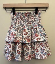 Cheeky Plum Blair Layer Skirt Girls Size 12Y American Girl Print