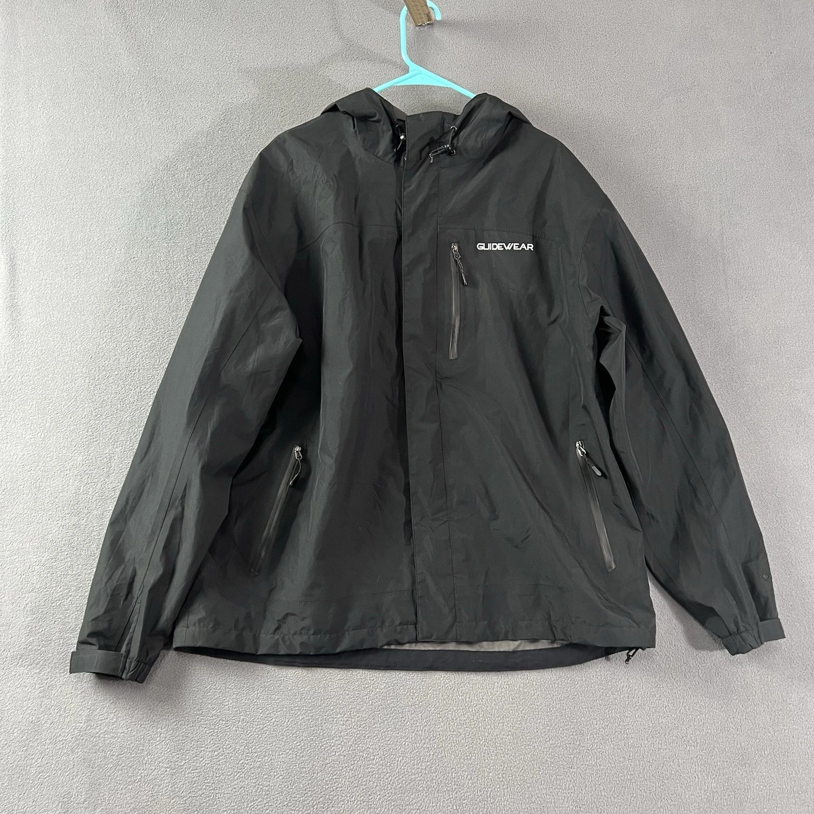 Cabelas Guidewear Jacket Mens XL Johnny Morris Gore-Tex Full Zip Rain Hooded