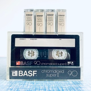 5 x BASF chromdioxid super II 90 (1983) · unbeschriftet · Type II · Kassetten