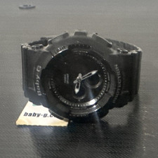 Casio Baby-G Women  s Shock-Resistant 100m Quartz Analog Black Resin Watch