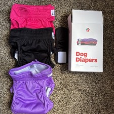 Pet Parents M Dog Diapers Female Washable Reusable for Dog Heat Incontinence