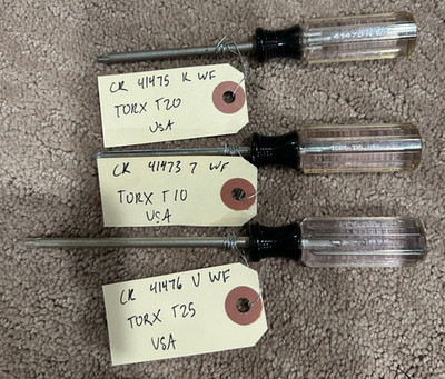 Craftsman USA Torx Screwdriver Lot T20 T10 T25