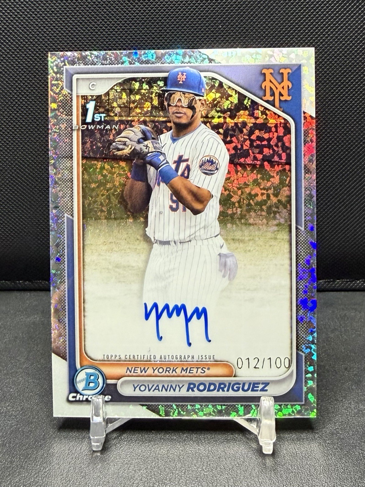 2024 Bowman Chrome Yovanny Rodriguez Mini Diamond Autograph /100 1st Bowman