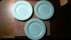 3  Fire King Oven Ware Jadite Jadeite 6 3/4" Under Plate / SAUCER  SET OF THREE