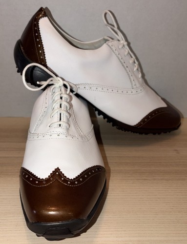 FootJoy Lopro Collection Golf Shoes Womens 10M Soft Spike 97014 White/Brown