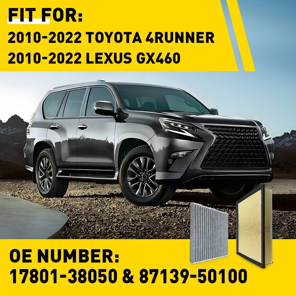Combo de filtro de aire de motor y cabina para Lexus GX460 2010-2022, Toyota 4Runner D Foto 2 de 4