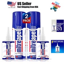 CA Glue with Activator 2 x1.7oz-2 x 6.7flozInstant Bond Professional Cyanoacr...