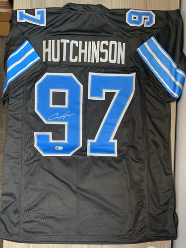 Aidan Hutchinson Signed Jersey Beckett Detroit Lions Michigan Wolverines