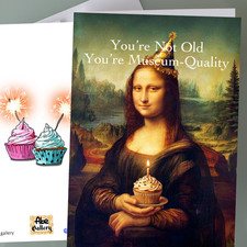 Mona  Lisa Birthday Card  Funny Birthday Card...