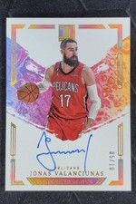 Jonas Valanciunas 2023-24 Panini Impeccable Extravagance Auto Holo Gold 05/10