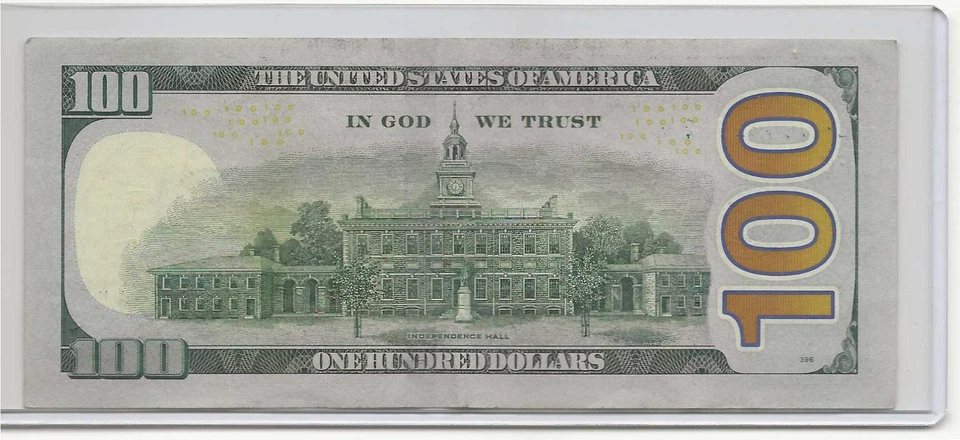$100 Star note Series 2009 A serial numbers A LF06453962 - Image 2 of 2