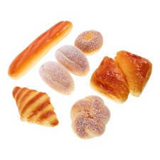 8 Pcs Fake Bread Loaves Artificial Food Decoration Faux for Display