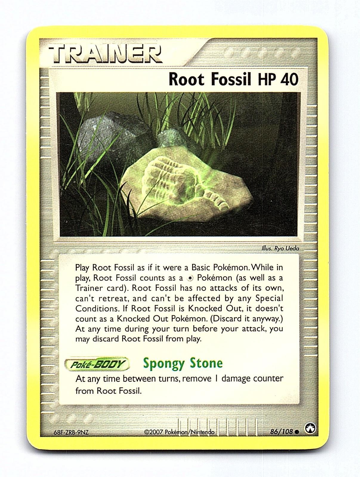 Root Fossil 86/108 Common Power Keepers Pokemon Heavily Played