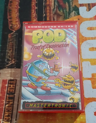 P.O.D. (Mastertronic 1987) Commodore 64 (Tape, Box, Manual) works 8-bit classic