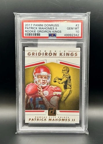 2017 Panini Donruss Rookie Gridiron Kings Patrick Mahomes II #2 (RC) PSA 10🔥