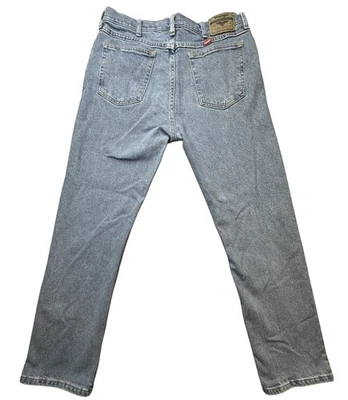 Wrangler Jeans Mens 35x32 (34X30) Blue Denim Stretch YKK Zip Fly 1096FXVDB - Image 1 of 4