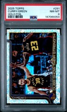 2025 TOPPS HOLO FOIL #291 DRAYMOND GREEN/STEPHEN CURRY PSA 8