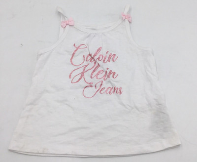 Calvin Klein Jeans Little Girl Sleeveless Top in White Sz 5