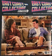 CHARLIE SHEEN JON CRYER TWO & A HALF MEN AUTOGRAPHED PHOTO AUTHENTIC BECKETT COA