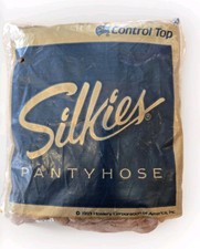 Silkies Control Top Women's X-Tall Beige Package Made In USA Nylon Pantyhose