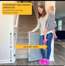 Retractable Baby Gates, Dog Gate Baby Gate Stairs. 33 Tall 55 Wide