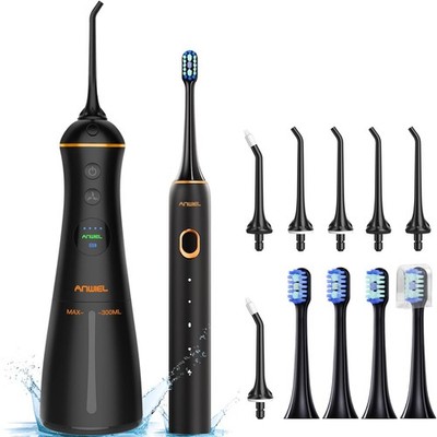 Anwiel 2 In 1 Water Dental Flosser And Ultrasonic Electric Toothbrush For Teeth