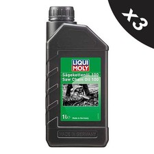 3x LIQUI MOLY Chainsaw Oil 1L Petrol & Electric Pole Saws Hedge Trimmers ISO100